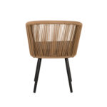 Σετ 2 τεμαχιών Πολυθρόνα Κήπου ArteLibre LOFOI Μαύρο/Καφέ Αλουμίνιο/Rattan 60x62x81cm - Image 4