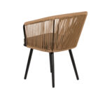 Σετ 2 τεμαχιών Πολυθρόνα Κήπου ArteLibre LOFOI Μαύρο/Καφέ Αλουμίνιο/Rattan 60x62x81cm - Image 5