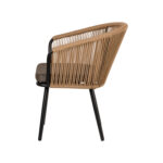 Σετ 2 τεμαχιών Πολυθρόνα Κήπου ArteLibre LOFOI Μαύρο/Καφέ Αλουμίνιο/Rattan 60x62x81cm - Image 6