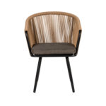 Σετ 2 τεμαχιών Πολυθρόνα Κήπου ArteLibre LOFOI Μαύρο/Καφέ Αλουμίνιο/Rattan 60x62x81cm - Image 8