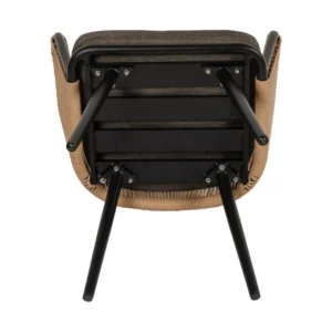 Πολυθρόνα Κήπου ArteLibre LOFOI Μαύρο/Καφέ Αλουμίνιο/Rattan 60x62x81cm - Image 9