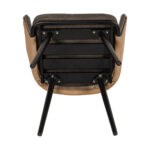 Σετ 2 τεμαχιών Πολυθρόνα Κήπου ArteLibre LOFOI Μαύρο/Καφέ Αλουμίνιο/Rattan 60x62x81cm - Image 9