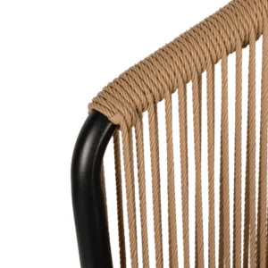 Πολυθρόνα Κήπου ArteLibre LOFOI Μαύρο/Καφέ Αλουμίνιο/Rattan 60x62x81cm - Image 10