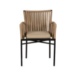 Πολυθρόνα Κήπου ArteLibre BLUENILE Μπεζ/Μαύρο Αλουμίνιο/Rattan 56x60x83cm - Image 8