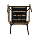 Πολυθρόνα Κήπου ArteLibre BLUENILE Μπεζ/Μαύρο Αλουμίνιο/Rattan 56x60x83cm - Image 9