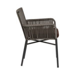 Πολυθρόνα Κήπου ArteLibre BLUENILE Μαύρο/Γκρι Αλουμίνιο/Rattan 55x65x81cm - Image 2