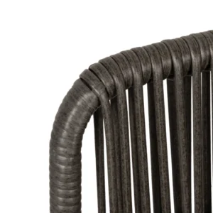 Πολυθρόνα Κήπου ArteLibre BLUENILE Μαύρο/Γκρι Αλουμίνιο/Rattan 55x65x81cm - Image 10