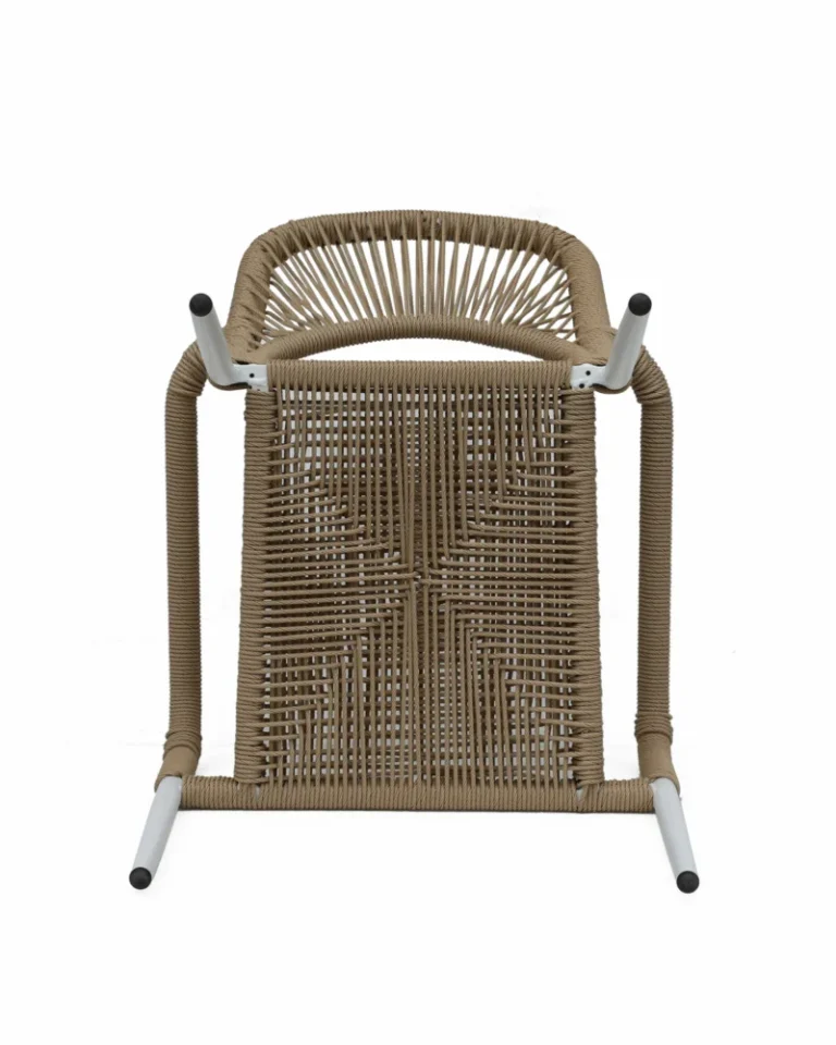 Πολυθρόνα Κήπου ArteLibre TINKISSO Λευκό/Φυσικό Αλουμίνιο/Rattan 57x63x82cm - Image 6