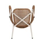 Πολυθρόνα Κήπου ArteLibre KARURU Λευκό/Φυσικό Αλουμίνιο/Rattan 63x63x77cm - Image 9