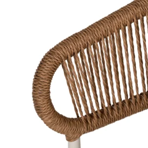 Πολυθρόνα Κήπου ArteLibre KARURU Λευκό/Φυσικό Αλουμίνιο/Rattan 63x63x77cm - Image 10