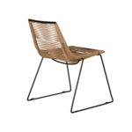 Καρέκλα Κήπου ArteLibre DERNA Φυσικό/Μαύρο Μέταλλο/Rattan 57x59x80cm - Image 3