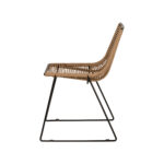 Καρέκλα Κήπου ArteLibre DERNA Φυσικό/Μαύρο Μέταλλο/Rattan 57x59x80cm - Image 6