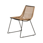 Καρέκλα Κήπου ArteLibre DERNA Φυσικό/Μαύρο Μέταλλο/Rattan 57x59x80cm - Image 7