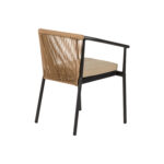 Πολυθρόνα Κήπου ArteLibre MANDRAKA Μαύρο/Φυσικό Αλουμίνιο/Rattan 57x61x78cm - Image 3