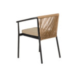 Πολυθρόνα Κήπου ArteLibre MANDRAKA Μαύρο/Φυσικό Αλουμίνιο/Rattan 57x61x78cm - Image 5