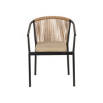 Πολυθρόνα Κήπου ArteLibre MANDRAKA Μαύρο/Φυσικό Αλουμίνιο/Rattan 57x61x78cm - Image 8