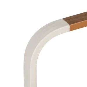 Πολυθρόνα Κήπου ArteLibre GOUINA Λευκό/Καρυδί Αλουμίνιο/Ξύλο 55x55x86cm - Image 10