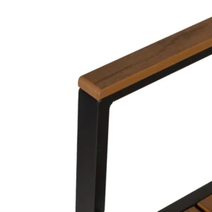 Πολυθρόνα Κήπου ArteLibre OUZOUD Γκρι/Καρυδί Αλουμίνιο/Ξύλο 57x57x84cm - Image 10