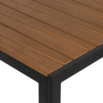 Τραπέζι Κήπου ArteLibre OUZOUD Μαύρο/Καρυδί Αλουμίνιο/Ξύλο 150x90x74cm - Image 4