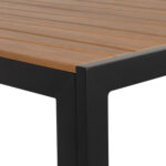 Τραπέζι Κήπου ArteLibre OUZOUD Μαύρο/Καρυδί Αλουμίνιο/Ξύλο 150x90x74cm - Image 5