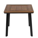 Τραπέζι Κήπου ArteLibre EPUPA Μαύρο/Καρυδί Αλουμίνιο/Ξύλο 80x80x73cm - Image 4