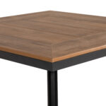 Τραπέζι Κήπου ArteLibre EPUPA Μαύρο/Καρυδί Αλουμίνιο/Ξύλο 80x80x73cm - Image 5