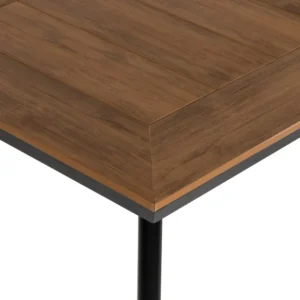 Τραπέζι Κήπου ArteLibre EPUPA Μαύρο/Καρυδί Αλουμίνιο/Ξύλο 80x80x73cm - Image 6