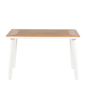 Τραπέζι Κήπου ArteLibre EPUPA Λευκό/Καρυδί Αλουμίνιο/Ξύλο 120x80x73cm - Image 2