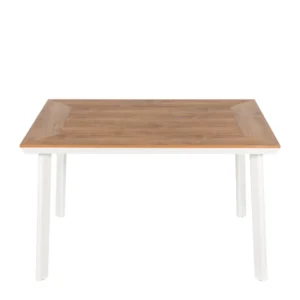 Τραπέζι Κήπου ArteLibre EPUPA Λευκό/Καρυδί Αλουμίνιο/Ξύλο 120x80x73cm - Image 3