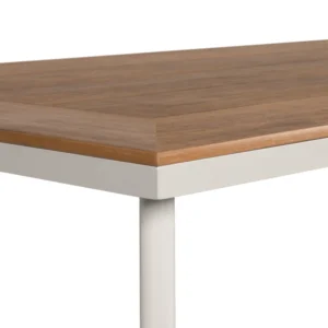 Τραπέζι Κήπου ArteLibre EPUPA Λευκό/Καρυδί Αλουμίνιο/Ξύλο 160x90x73cm - Image 5