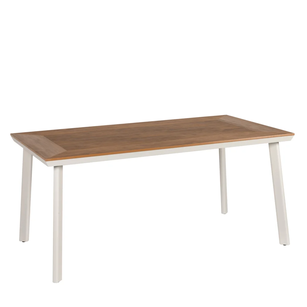 Τραπέζι Κήπου ArteLibre EPUPA Λευκό/Καρυδί Αλουμίνιο/Ξύλο 160x90x73cm Τραπέζι Κήπου ArteLibre EPUPA Λευκό/Καρυδί Αλουμίνιο/Ξύλο 160x90x73cm