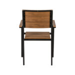 Πολυθρόνα Κήπου ArteLibre GURARA Μαύρο/Καρυδί Αλουμίνιο/Ξύλο 60x55x86cm - Image 4