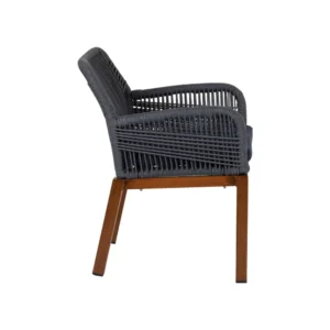 Πολυθρόνα Κήπου ArteLibre LISBON Mπλε/Μπαμπού Αλουμίνιο/Ύφασμα 57x58x77cm - Image 2