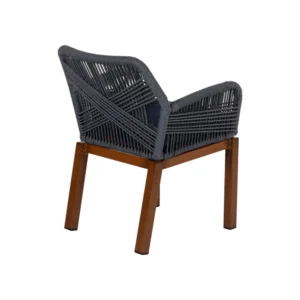 Πολυθρόνα Κήπου ArteLibre LISBON Mπλε/Μπαμπού Αλουμίνιο/Ύφασμα 57x58x77cm - Image 3