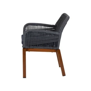 Πολυθρόνα Κήπου ArteLibre LISBON Mπλε/Μπαμπού Αλουμίνιο/Ύφασμα 57x58x77cm - Image 6