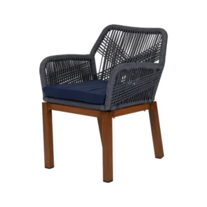 Πολυθρόνα Κήπου ArteLibre LISBON Mπλε/Μπαμπού Αλουμίνιο/Ύφασμα 57x58x77cm - Image 7