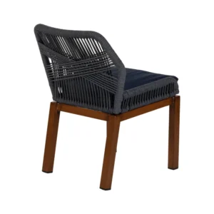 Καρέκλα Κήπου ArteLibre LISBON Μπλε/Μπαμπού Αλουμίνιο/Ύφασμα 50x58x77cm - Image 3