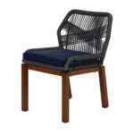 Σετ 4 τεμαχιών Καρέκλα Κήπου ArteLibre LISBON Μπλε/Μπαμπού Αλουμίνιο/Ύφασμα 50x58x77cm - Image 7