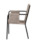 Πολυθρόνα Κήπου ArteLibre DAYA Γκρι/Μαύρο Αλουμίνιο/Rattan 57x67x84cm - Image 6