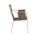 Πολυθρόνα Κήπου ArteLibre DAYA Μπεζ/Λευκό Αλουμίνιο/Ύφασμα 57x67x84cm - Image 2