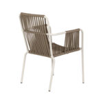 Πολυθρόνα Κήπου ArteLibre DAYA Μπεζ/Λευκό Αλουμίνιο/Ύφασμα 57x67x84cm - Image 3