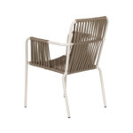 Πολυθρόνα Κήπου ArteLibre DAYA Μπεζ/Λευκό Αλουμίνιο/Ύφασμα 57x67x84cm - Image 5