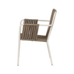 Πολυθρόνα Κήπου ArteLibre DAYA Μπεζ/Λευκό Αλουμίνιο/Ύφασμα 57x67x84cm - Image 6