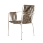 Πολυθρόνα Κήπου ArteLibre DAYA Μπεζ/Λευκό Αλουμίνιο/Ύφασμα 57x67x84cm - Image 7