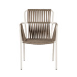 Πολυθρόνα Κήπου ArteLibre DAYA Μπεζ/Λευκό Αλουμίνιο/Ύφασμα 57x67x84cm - Image 8