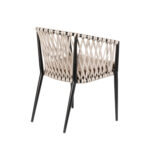 Πολυθρόνα Κήπου ArteLibre HOWICK Γκρι/Μαύρο Αλουμίνιο/Ύφασμα 56x61x78cm - Image 3