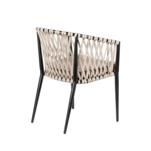 Πολυθρόνα Κήπου ArteLibre HOWICK Γκρι/Μαύρο Αλουμίνιο/Ύφασμα 56x61x78cm - Image 3