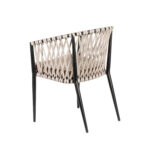 Πολυθρόνα Κήπου ArteLibre HOWICK Γκρι/Μαύρο Αλουμίνιο/Ύφασμα 56x61x78cm - Image 5