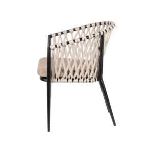 Πολυθρόνα Κήπου ArteLibre HOWICK Γκρι/Μαύρο Αλουμίνιο/Ύφασμα 56x61x78cm - Image 6