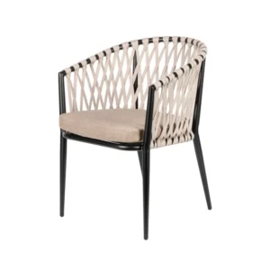 Πολυθρόνα Κήπου ArteLibre HOWICK Γκρι/Μαύρο Αλουμίνιο/Ύφασμα 56x61x78cm - Image 7